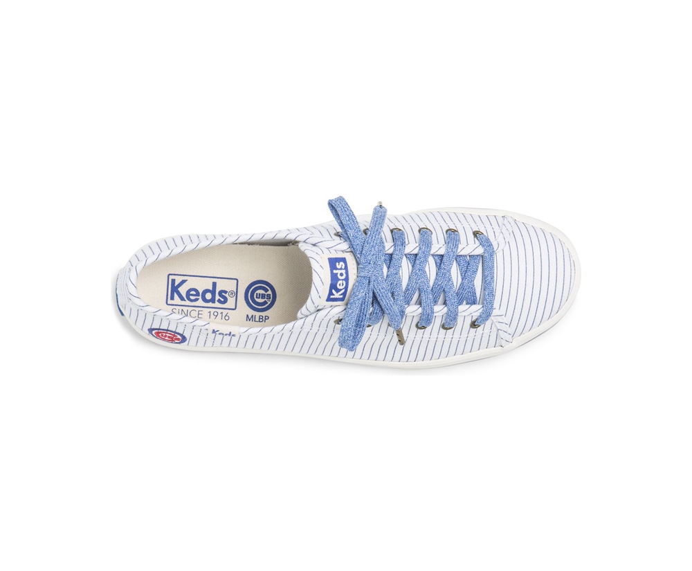 Basket Keds Femme Blanche - Kickstart Mlb® - 162-VWCQKS